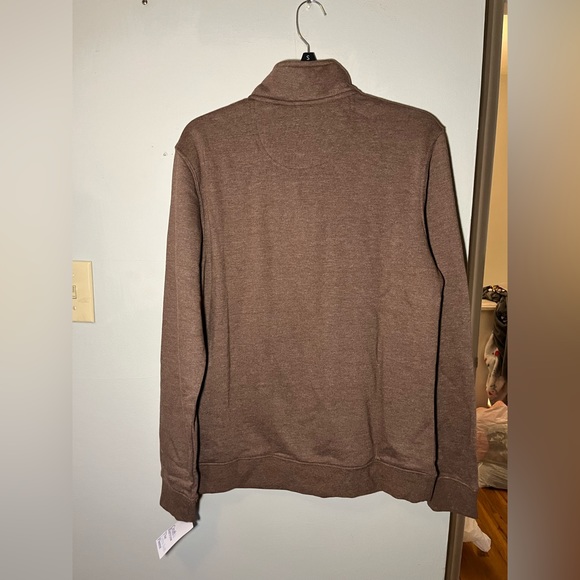 Brown Croft & Borrow Extra soft Fleece Quarterzip - Picture 3 of 5